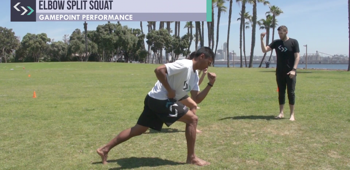 Elbow Split Squat (field)