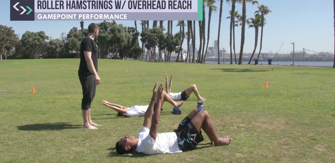 Roller Hamstrings with Overhead Reach (field)